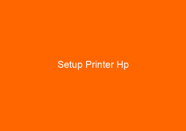 Setup Printer Hp