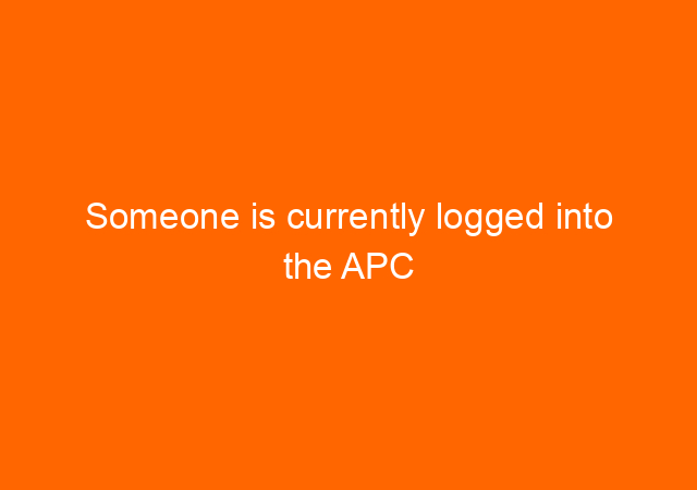 Someone is currently logged into the APC Management Web Server – Solved