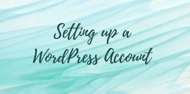 Setting up a WordPress Account