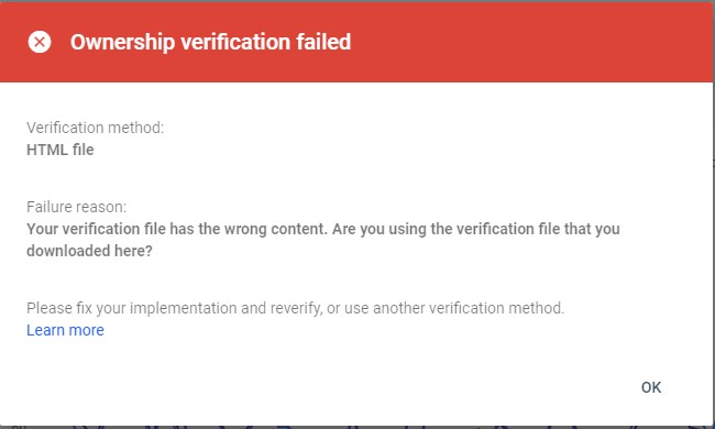 komiknextgonline ownership verification failed