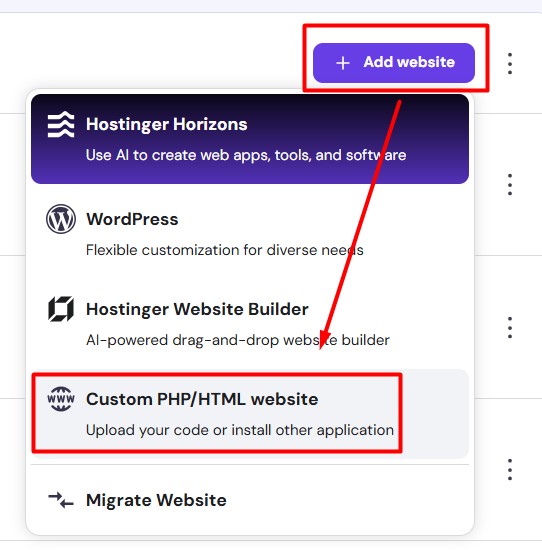 4 add website