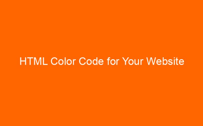 HTML Color Code for Your Website