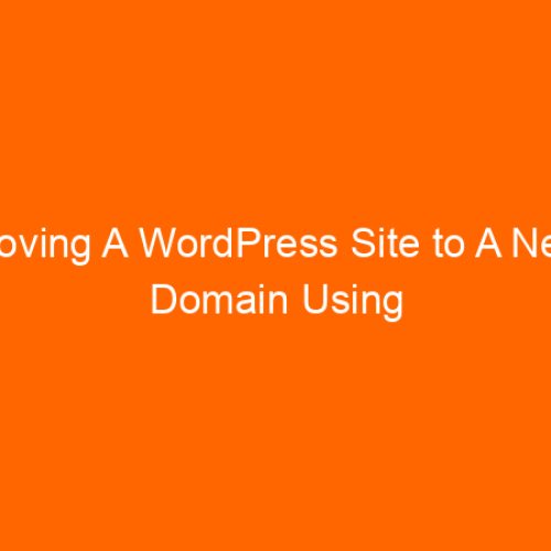 Moving A WordPress Site to A New Domain Using All-in-One WP Migration